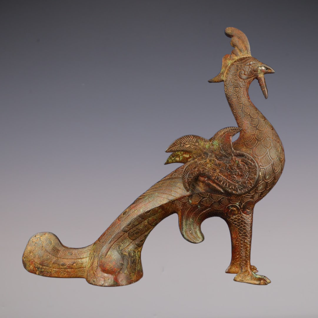 An Exquisite Bronze Phoenix Ornament - 7