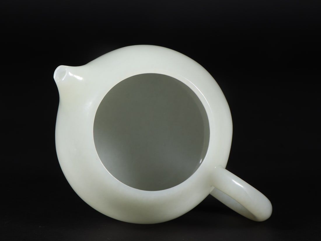An Exquisite White Jade Teapot - 6