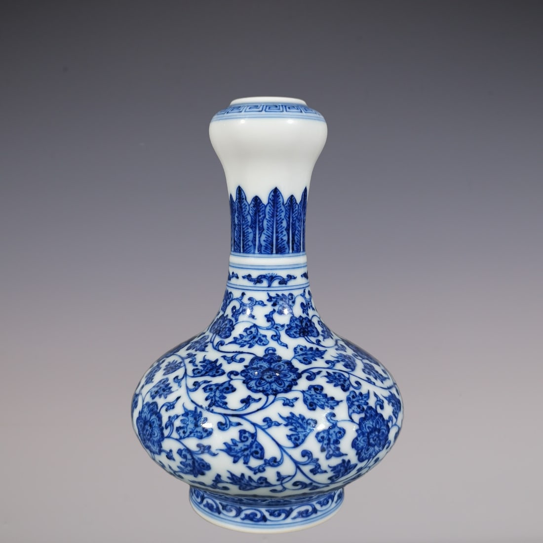An Exquisite Blue and White Lotus Pattern Vase (1 of 6)