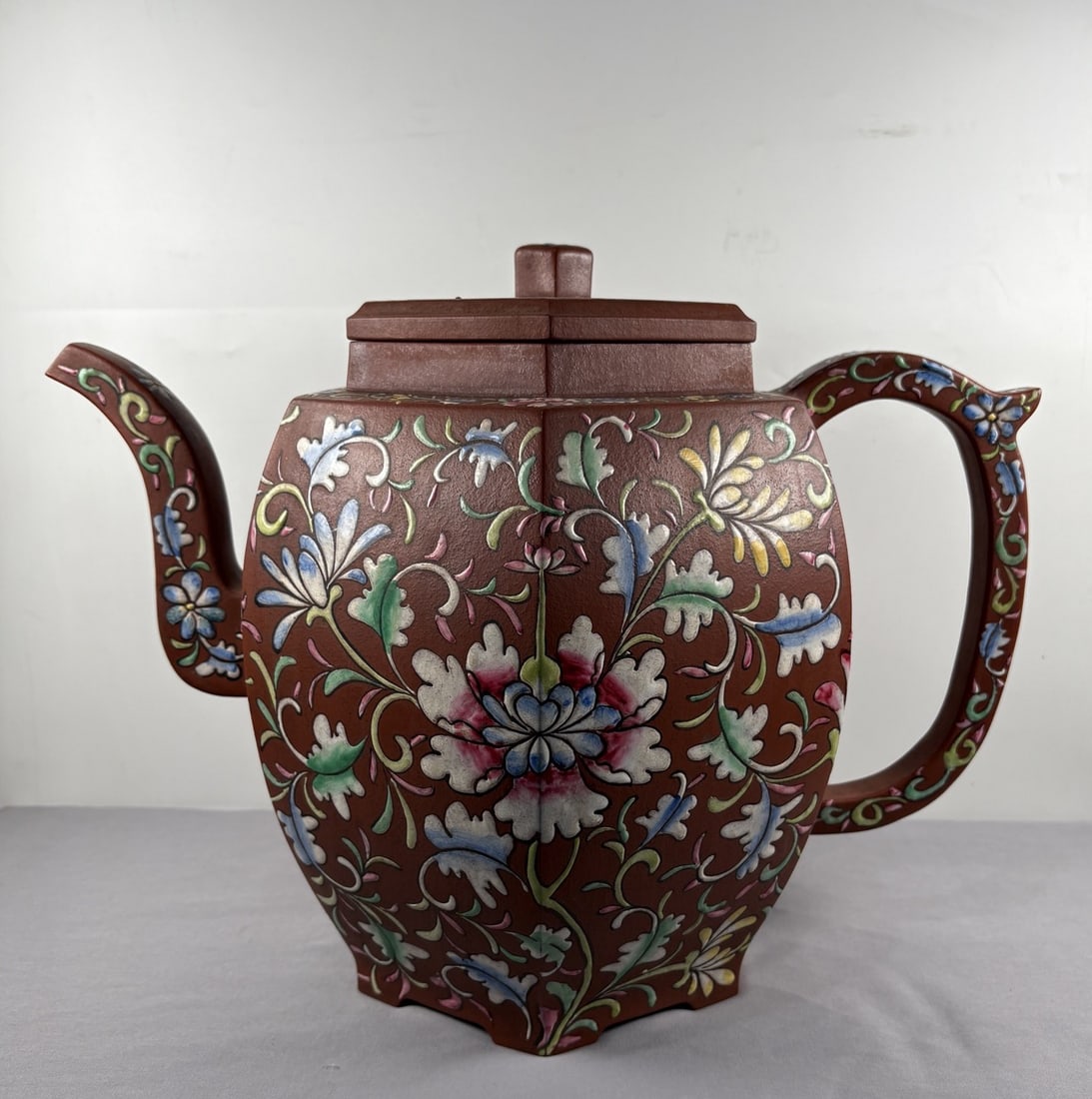 An Exquisite Purple Sands Lotus Pattern Teapot (1 of 9)