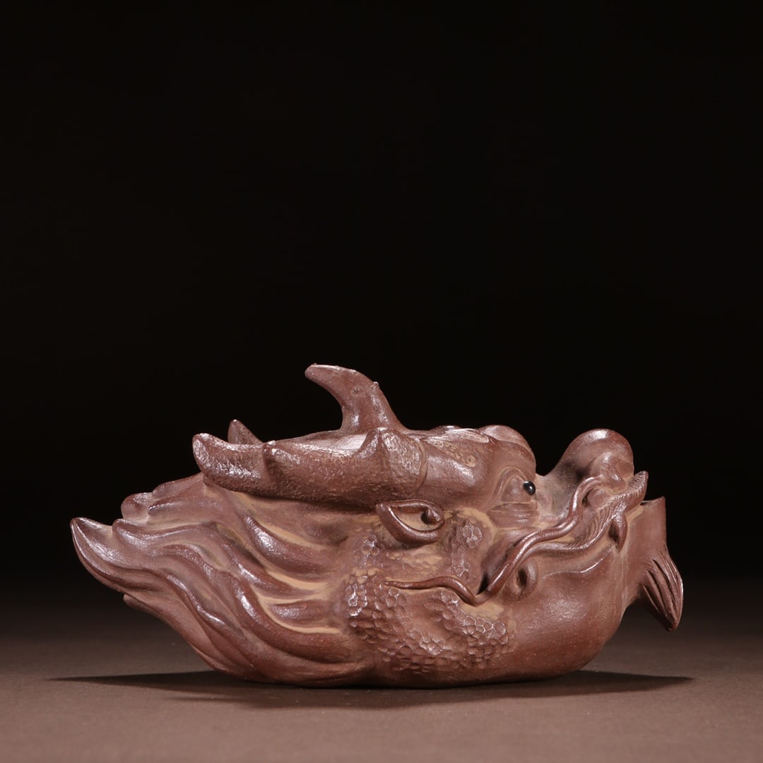 An Exquisite Purple Sands Dragon-Form Teapot (1 of 9)