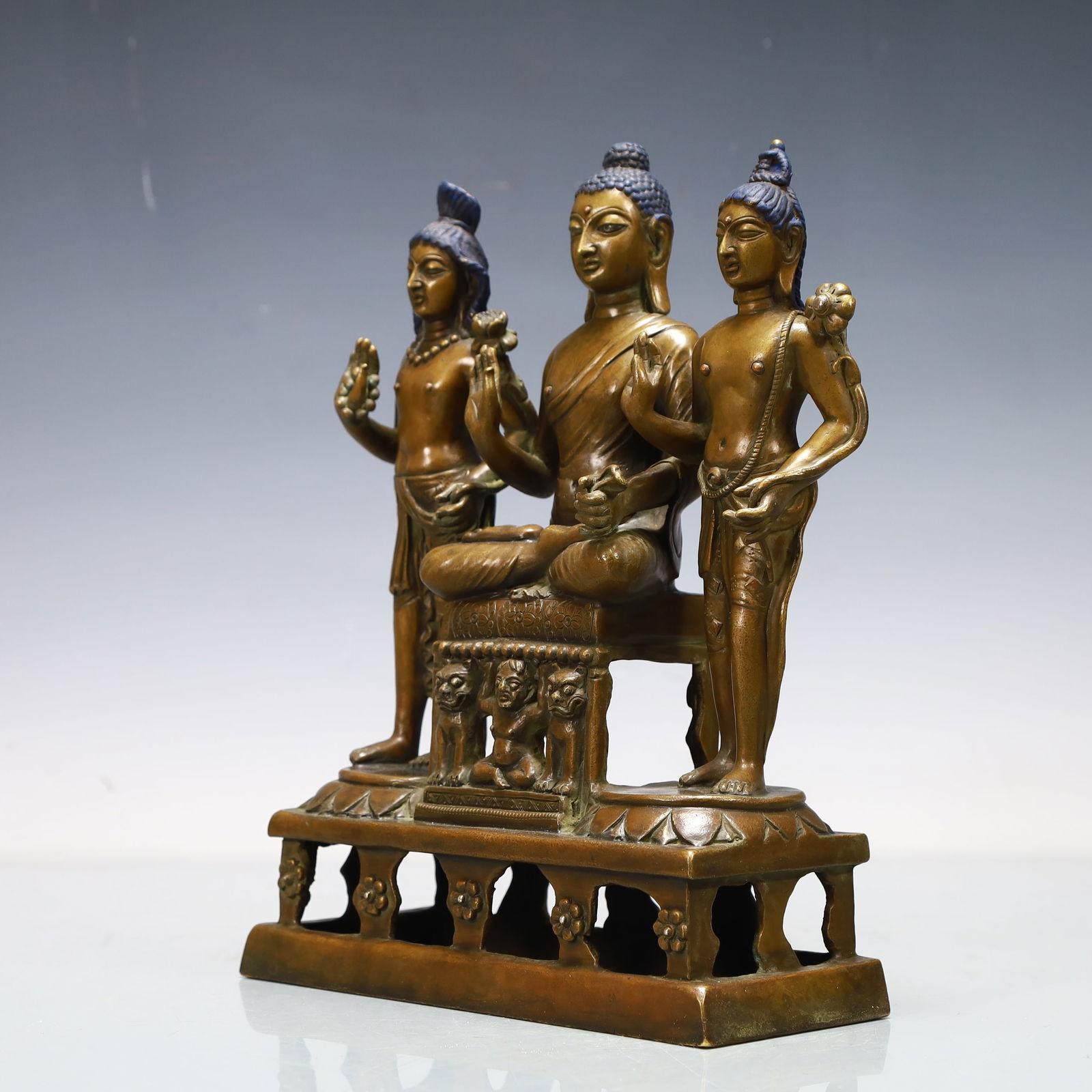 A Exquisite Coppery Buddha statue - 5