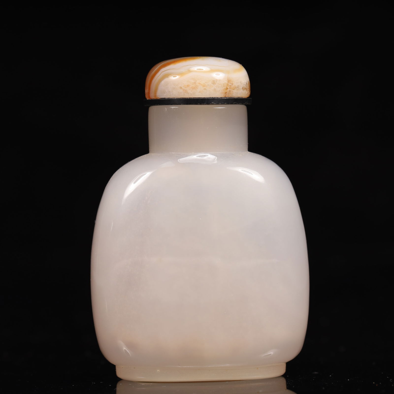 An Exquisite Agate Flower and Bird Pattern Snuff Bottle - 5