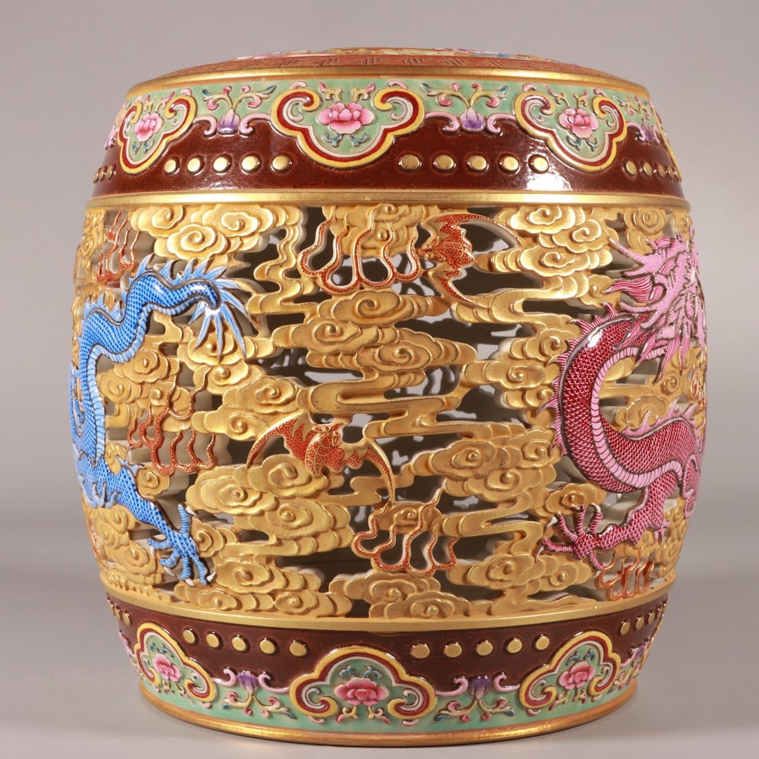 An Exquisite Enamel Dragon Pattern Lotus Pattern Ornament - 6