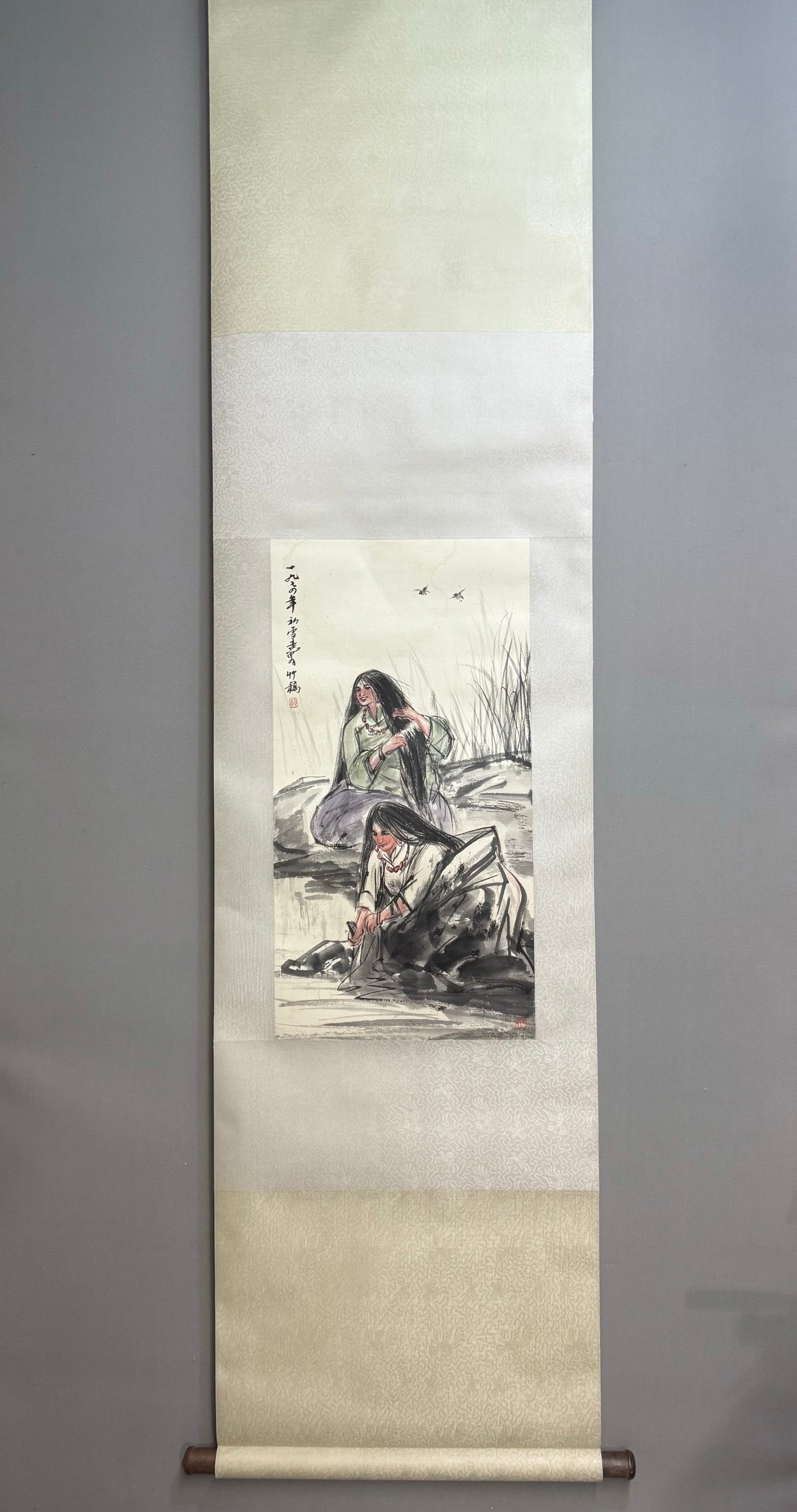A figure painting by Huang Zhou (1 of 6)