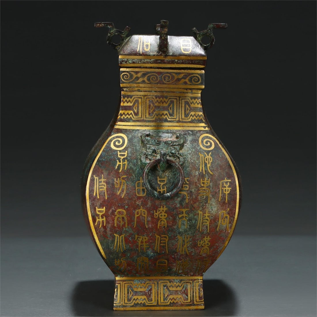 A beautiful wrong gold bronze Xiao Lang Shining silk calligraphy and painting (1 of 9)