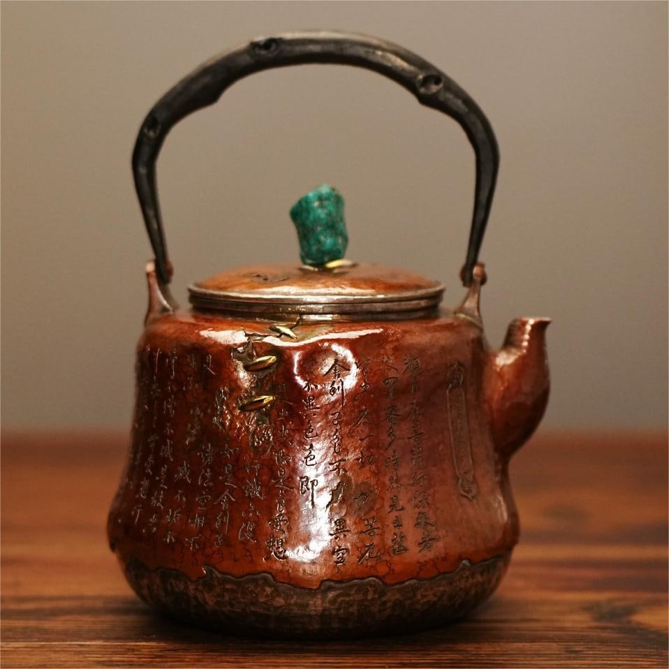 A fine Japanese silver pot copper-clad silver kettle (1 of 9)