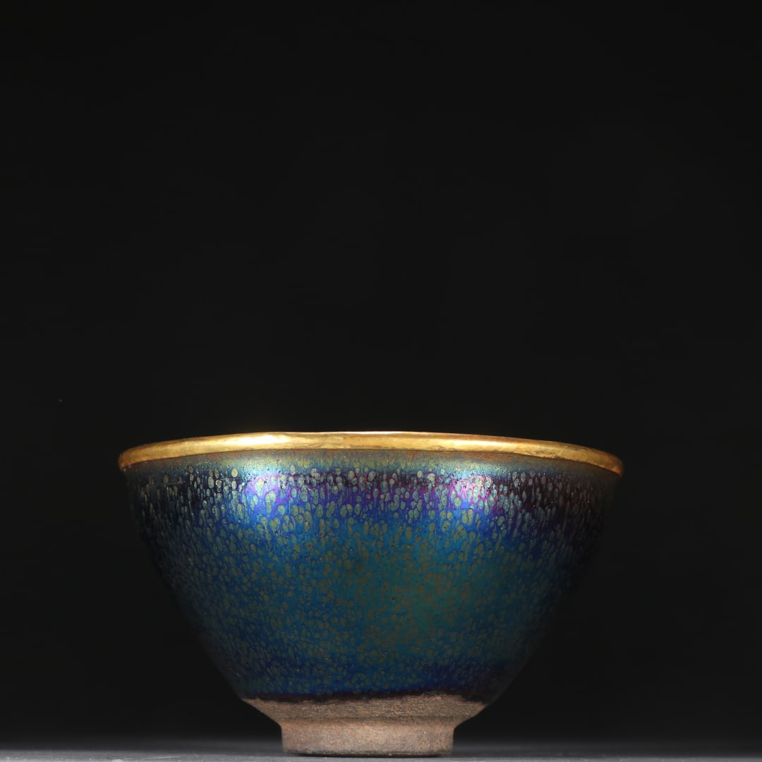 A beautiful Jianzhan colorful kiln turned into a glazed cup (1 of 9)