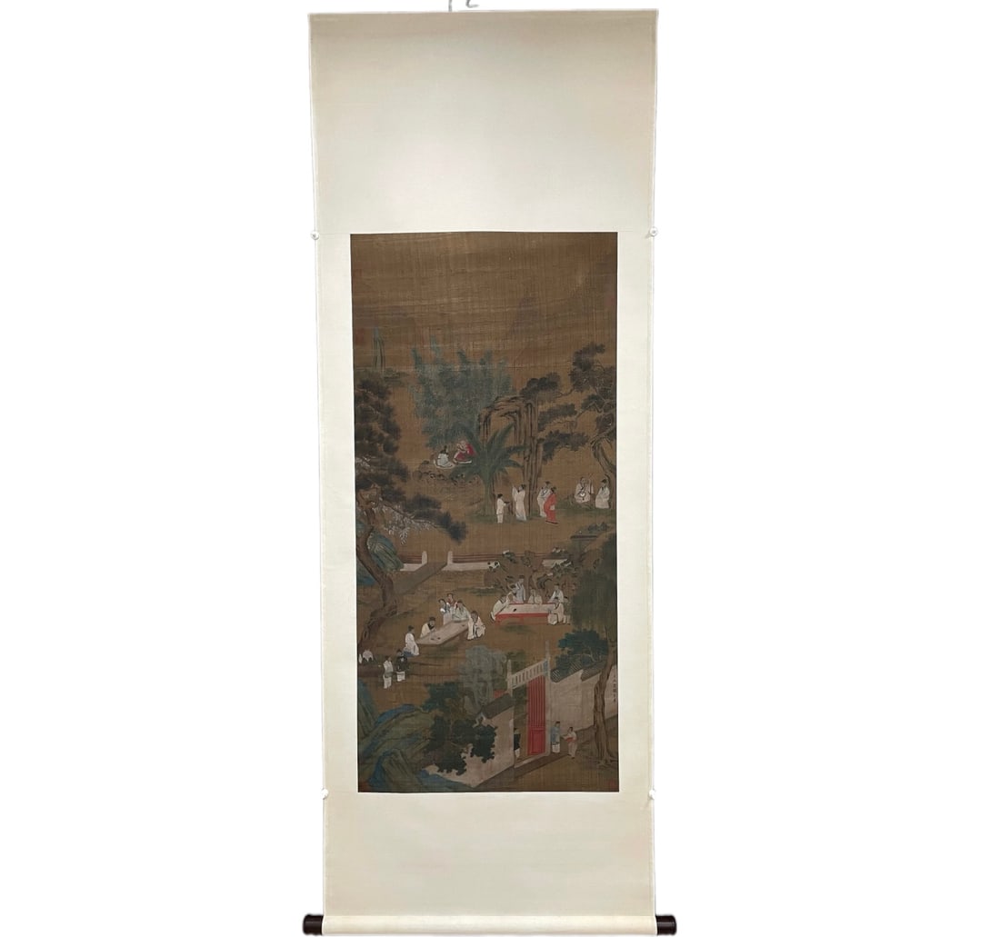 A picture of Tang Di's imitation of Zhao Mengfu's West Garden in the Yuan Dynasty (1 of 9)
