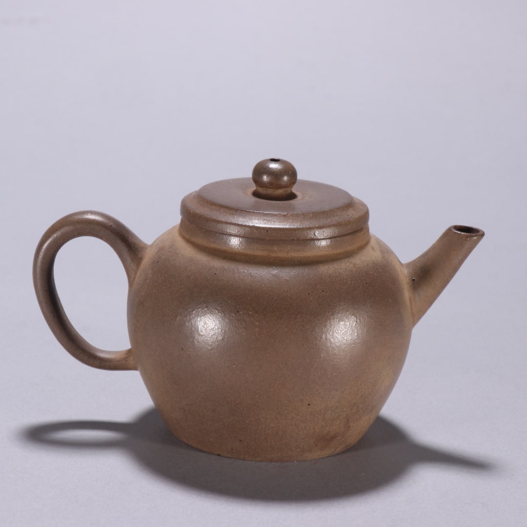 A beautiful purple sand cow button teapot - 4