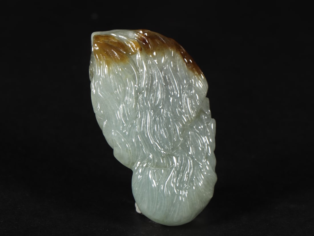 A jade monkey head from the Qing Dynasty - 5