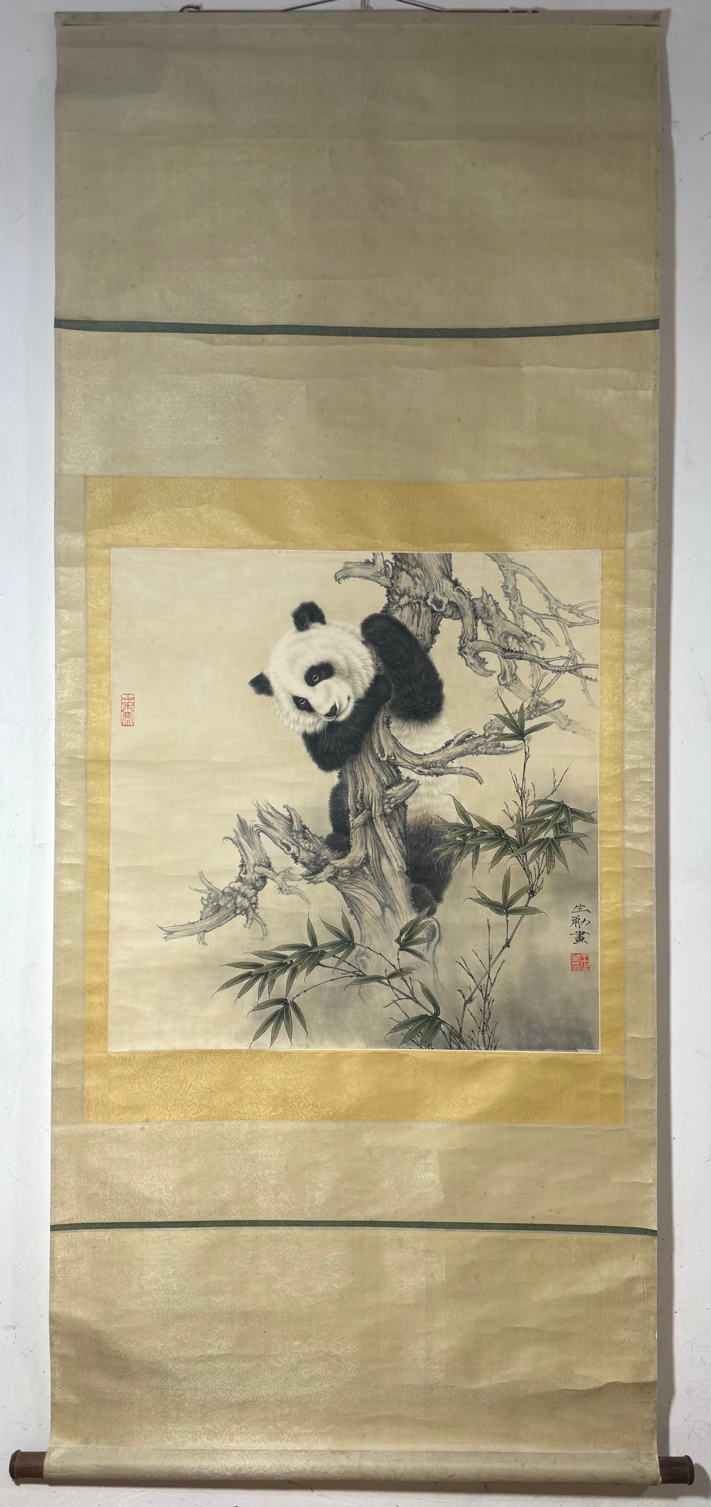 A vertical axis of Wang Shenyong's panda picture (1 of 9)