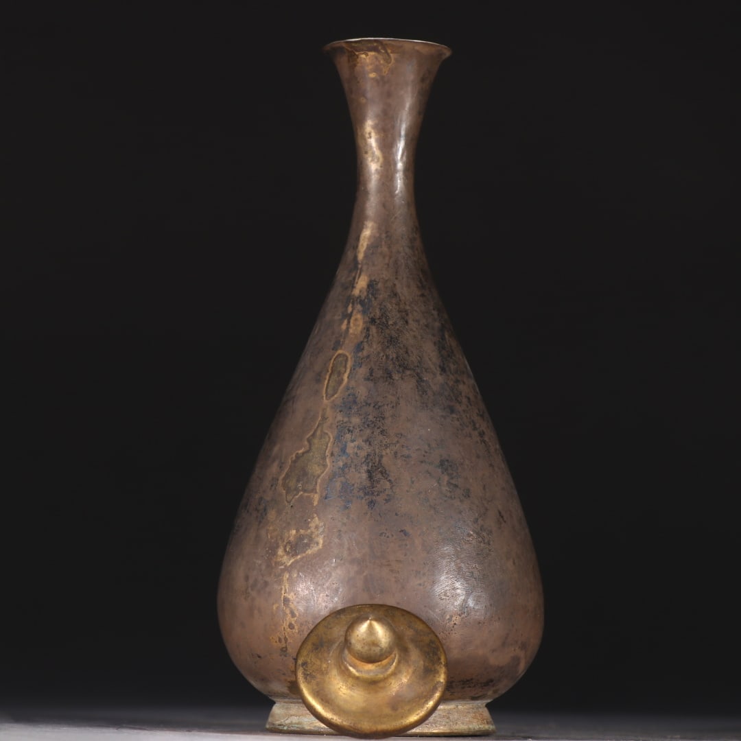 A beautiful silver gilt jade pot spring vase - 3