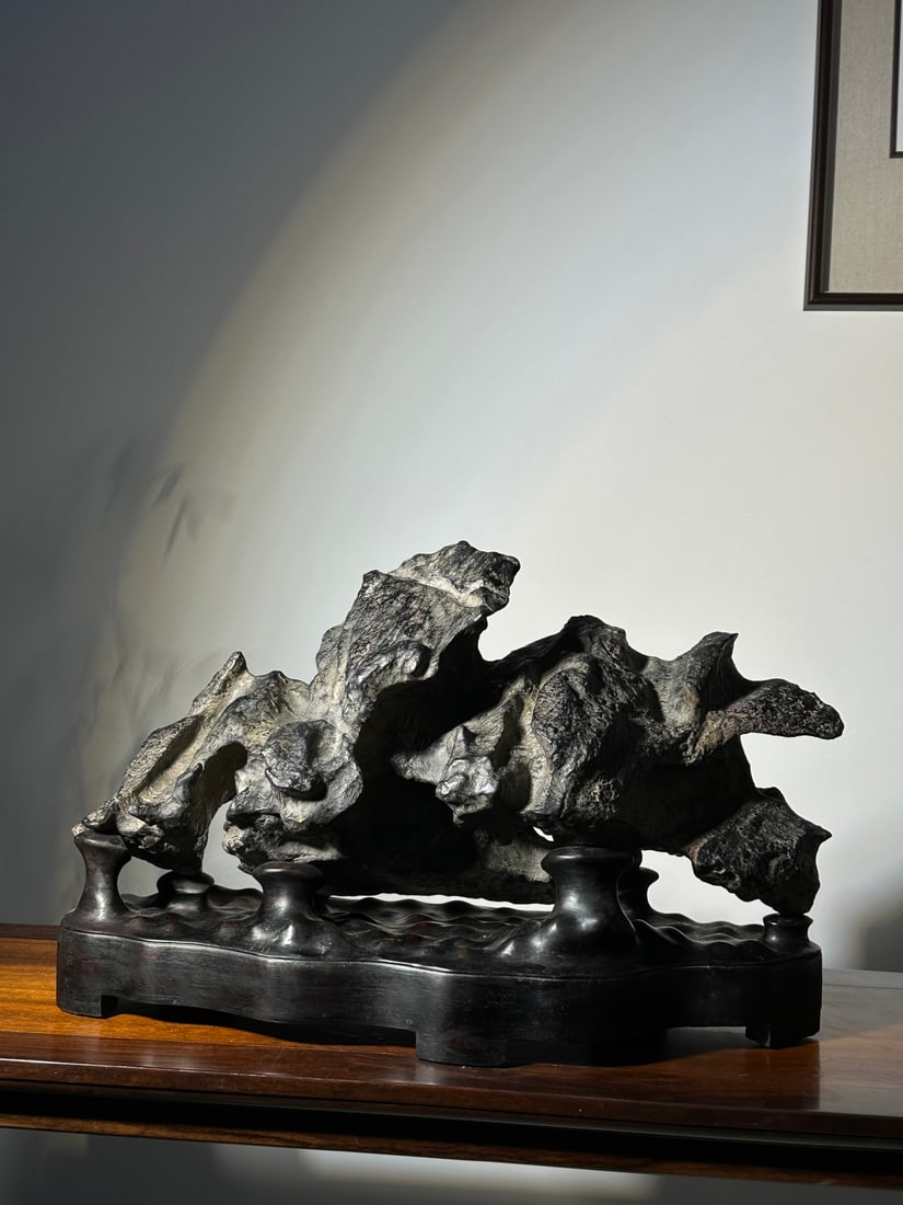 A beautiful Lingbi stone backer - 5