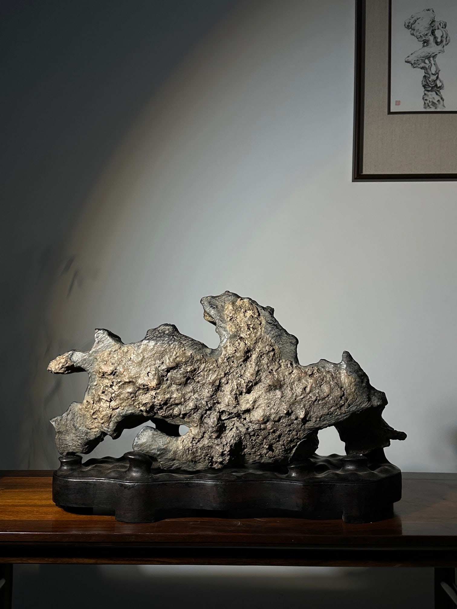 A beautiful Lingbi stone backer - 6