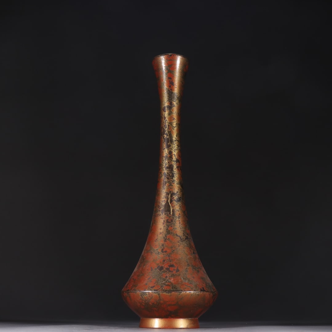 A beautiful copper-gilt longneck bottle (1 of 9)