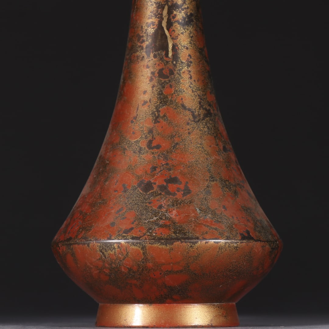 A beautiful copper-gilt longneck bottle - 2
