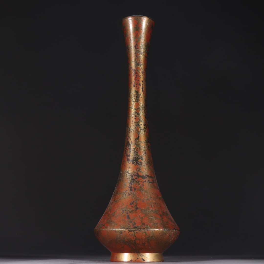 A beautiful copper-gilt longneck bottle - 6