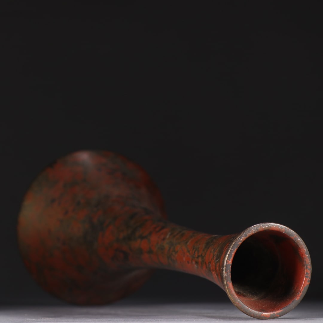 A beautiful copper-gilt longneck bottle - 8