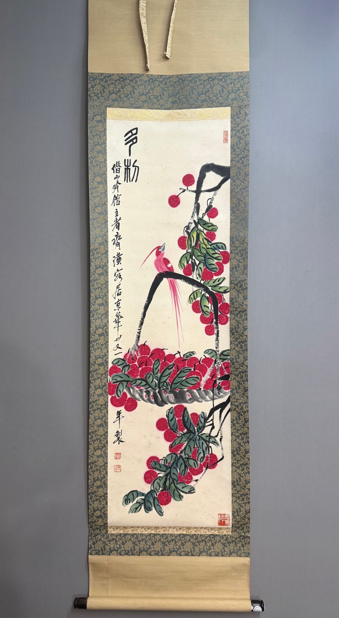 A picture of Qi Baishi Dolitu: The Qi Baishi Dolitu Size:112x34cm (The Dimensions Of All Batches Are Manually Measured.If You Need More Detailed Information, Please Contact Our Customer Service Before Bidding.)