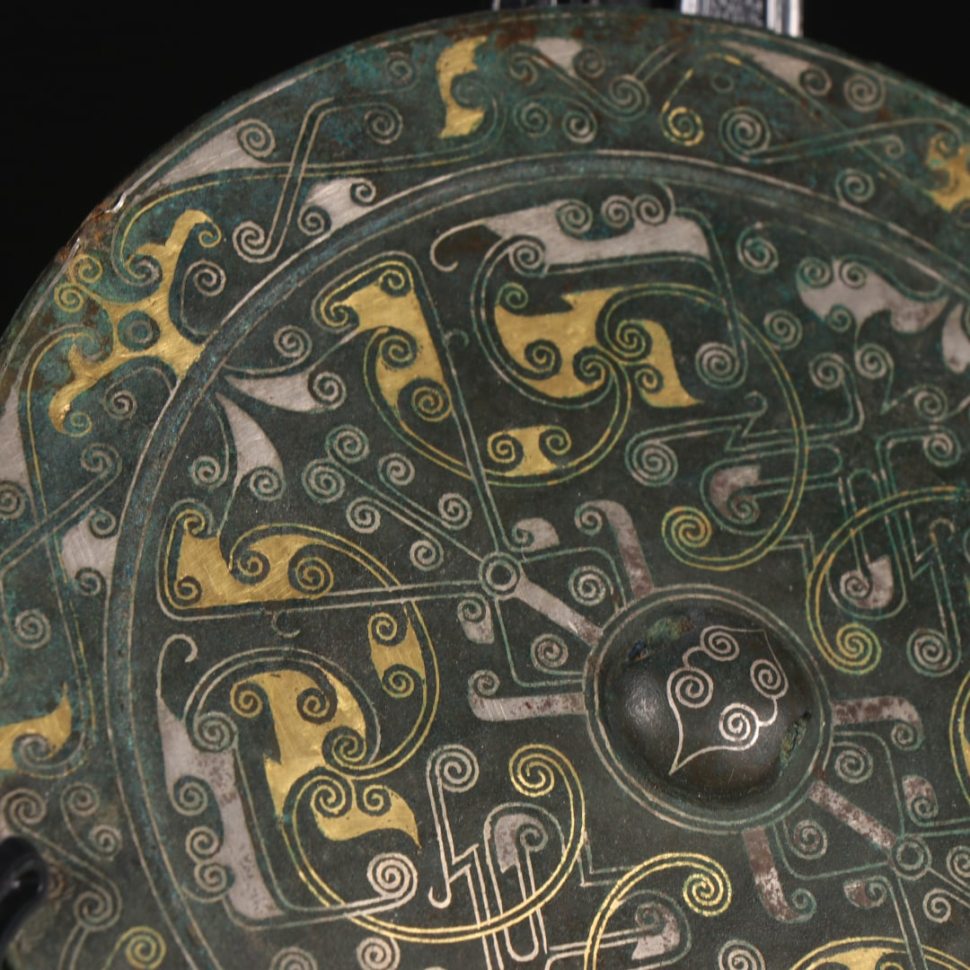 A fine copper gold and silver mirror - 4