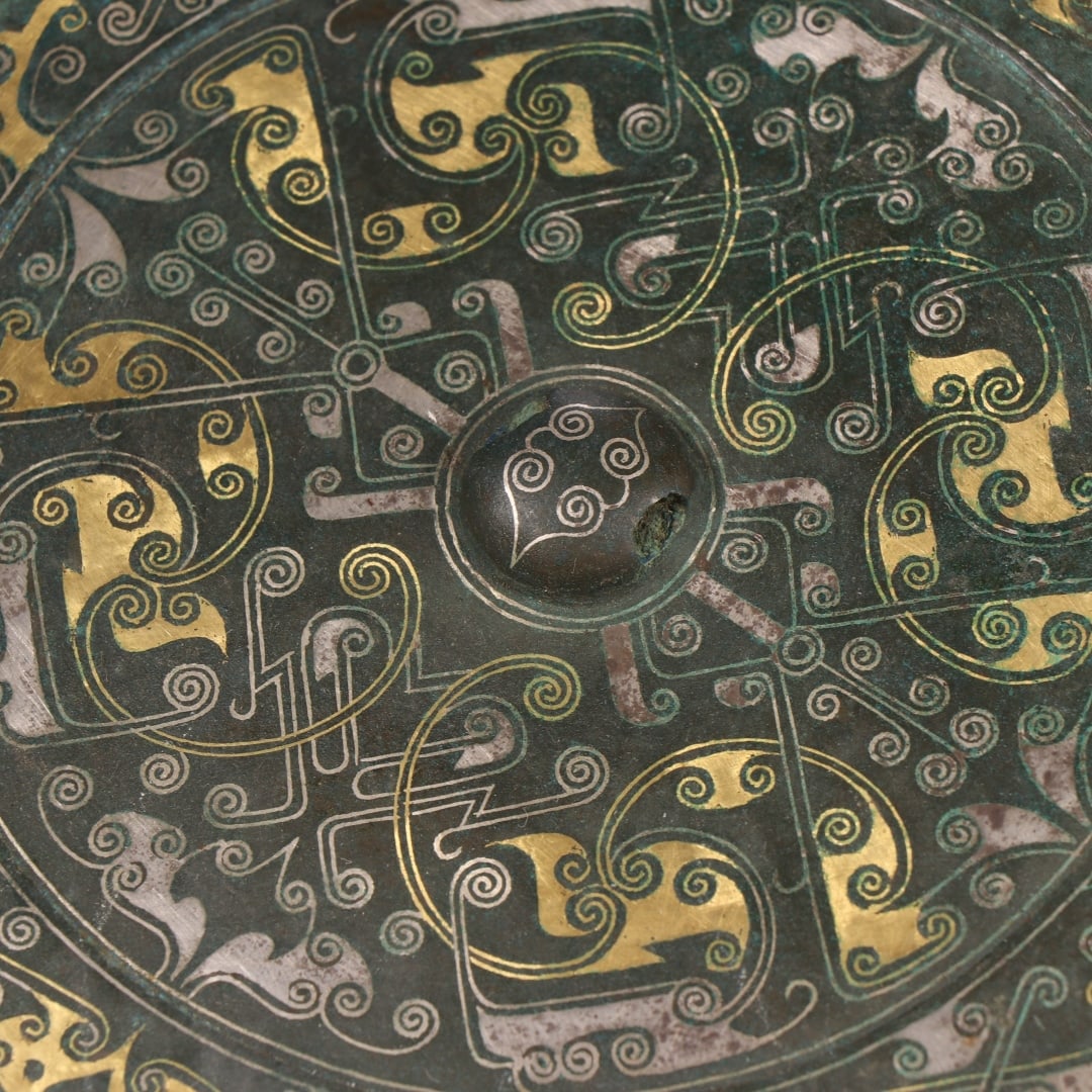 A fine copper gold and silver mirror - 6