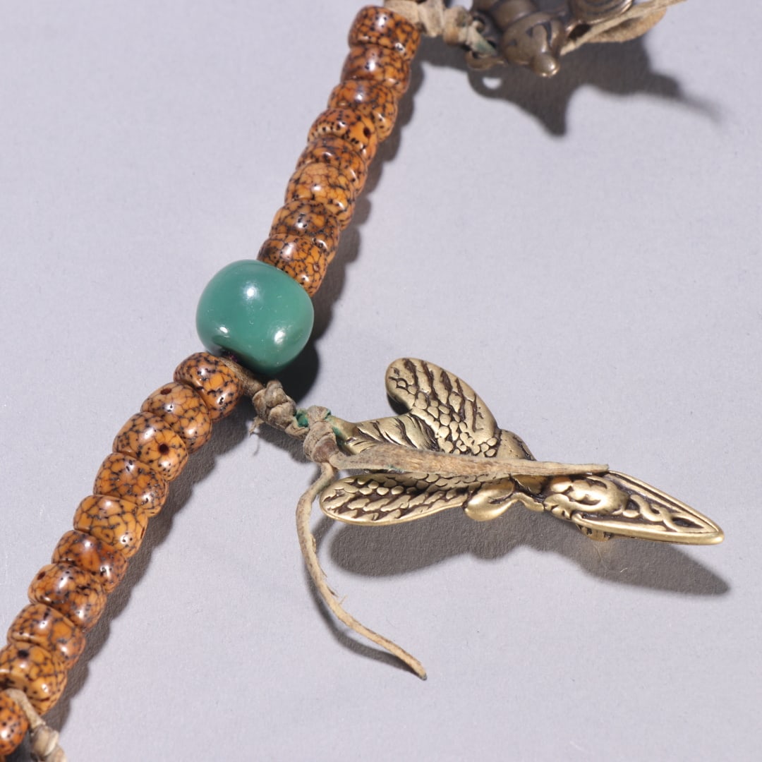 A fine bone carved rosary - 3