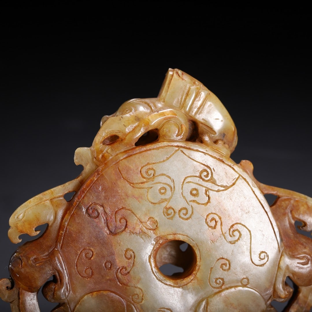 A beautiful ancient jade wall - 6