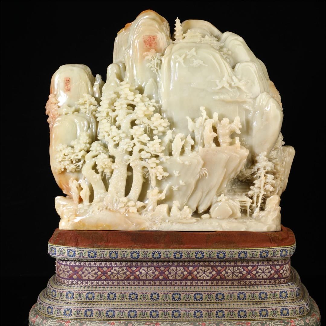 A beautiful Shoushan Shitian Huang Baishou Mountain Shitian Huang Character Story Shanzi (1 of 9)