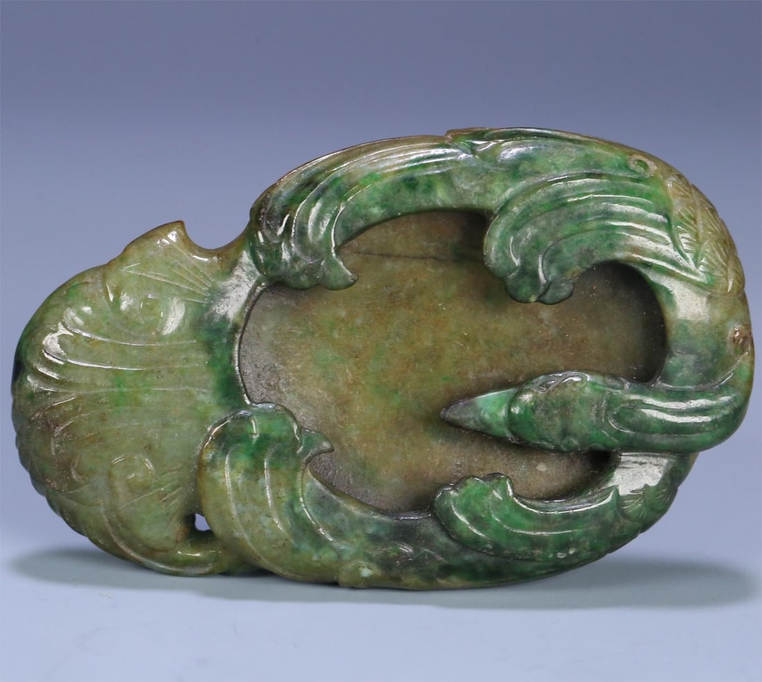 A piece of natural old jade swan wash from the Qing Dynasty (1 of 9)