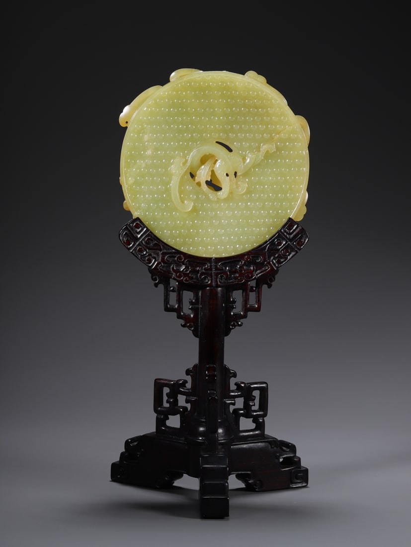 A beautiful Hetian topaz five-dragon jade - 5