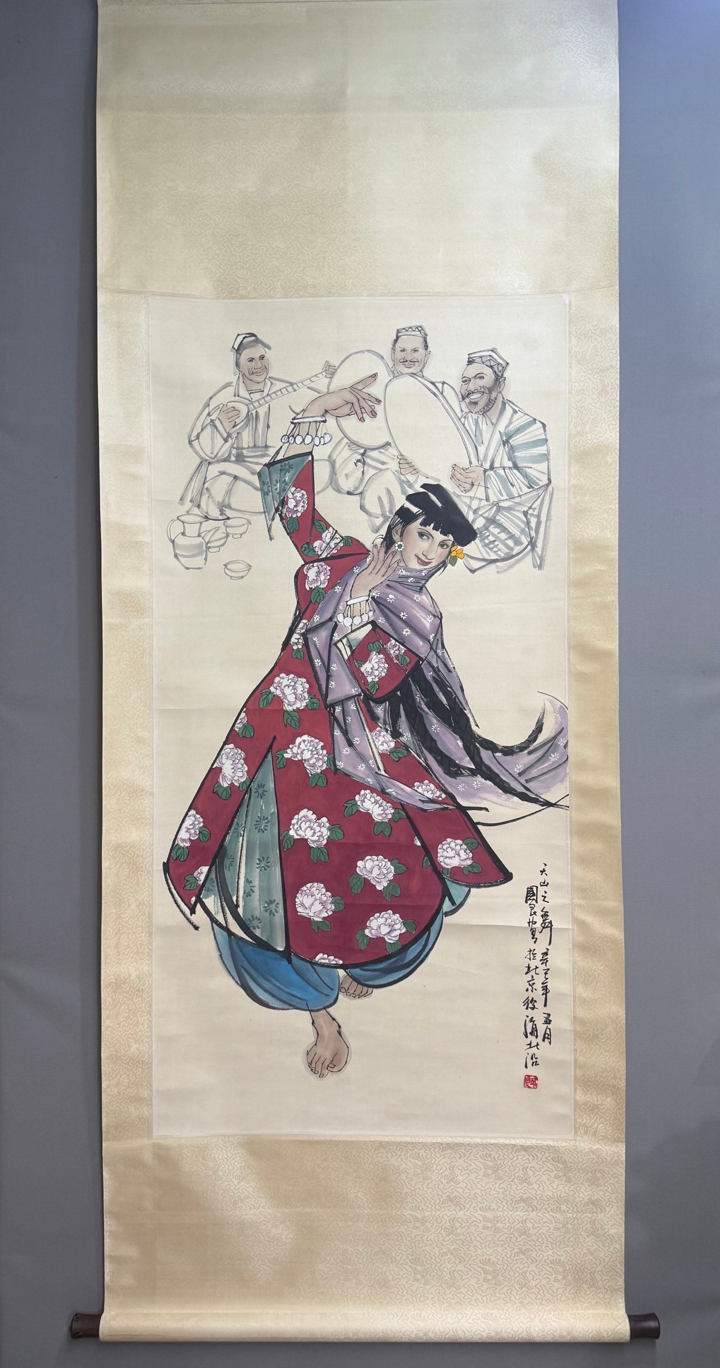 A figure painting by Shi Guoliang: Shi Guoliang's figure painting Size:133cm (The Dimensions Of All Batches Are Manually Measured.If You Need More Detailed Information, Please Contact Our Customer Service Before