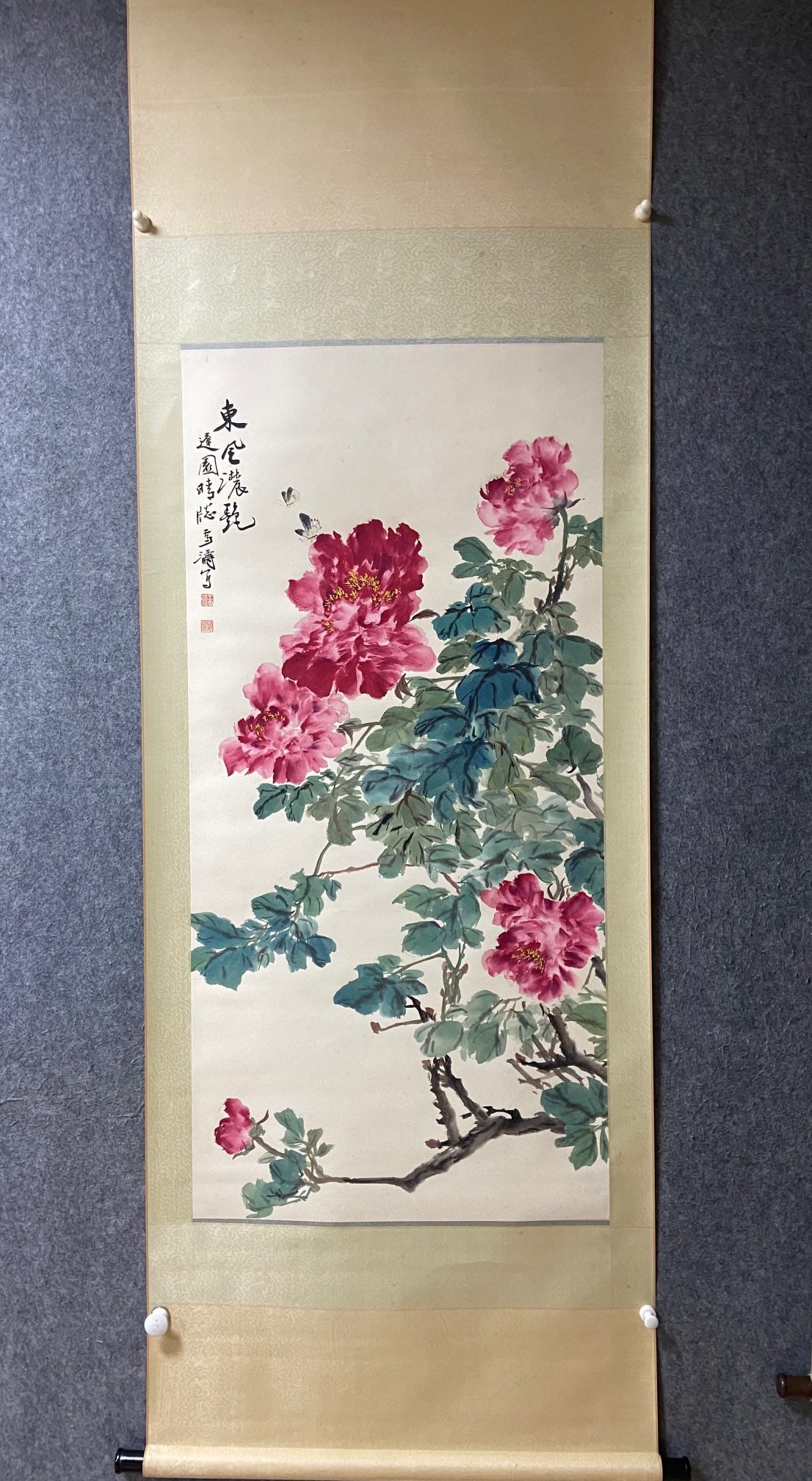 A picture of Wang Xuetao's flowers: Wang Xuetao's flower picture FlowercoreSize:137x66cm (The Dimensions Of All Batches Are Manually Measured.If You Need More Detailed Information, Please Contact Our Customer Service