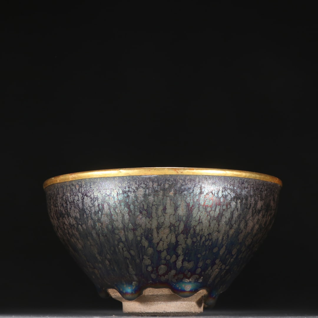 A gold-clad colorful kiln of the Song Dynasty kiln changed the glaze to build a cup (1 of 9)