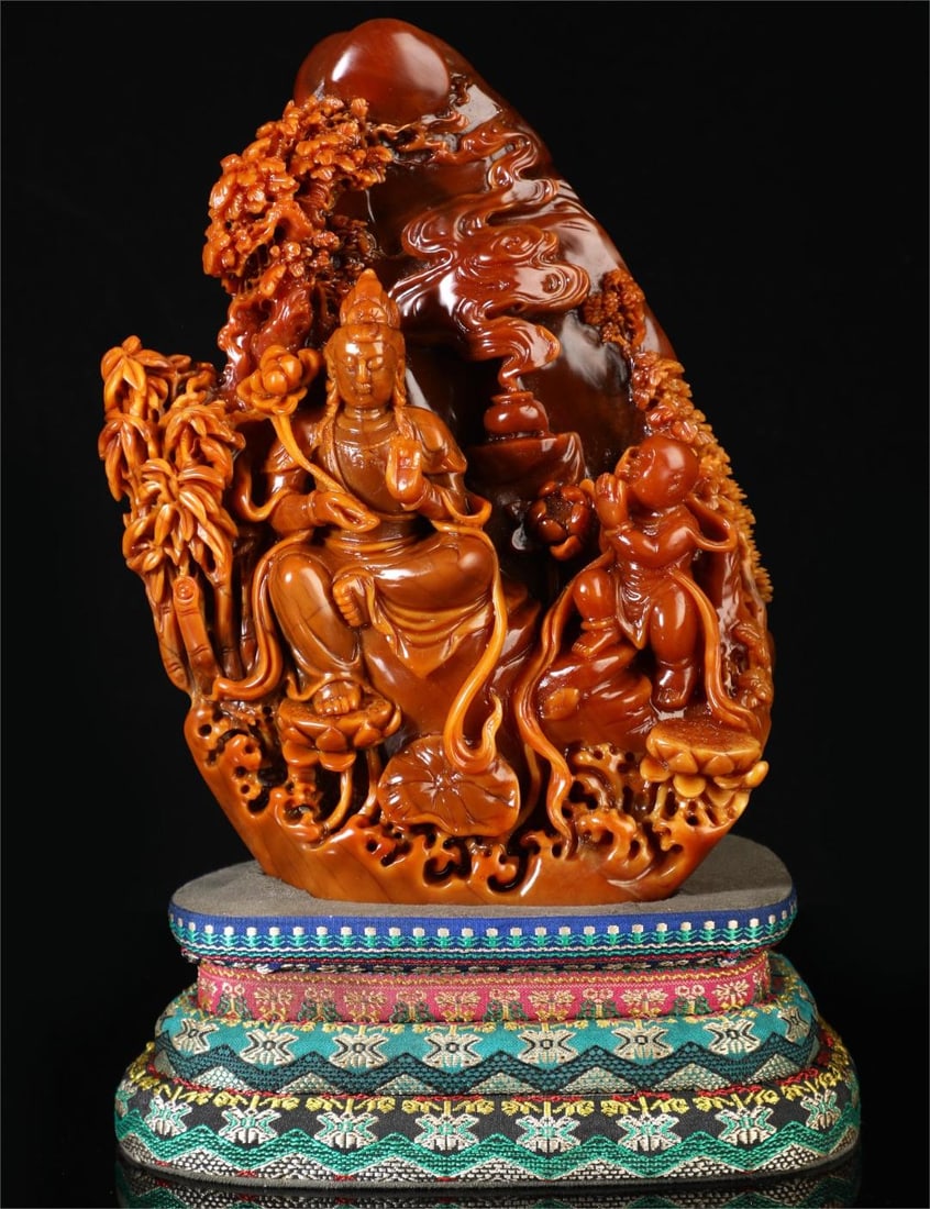 A beautiful Shoushan Shitian Huangguanyin sending a large ornament (1 of 9)