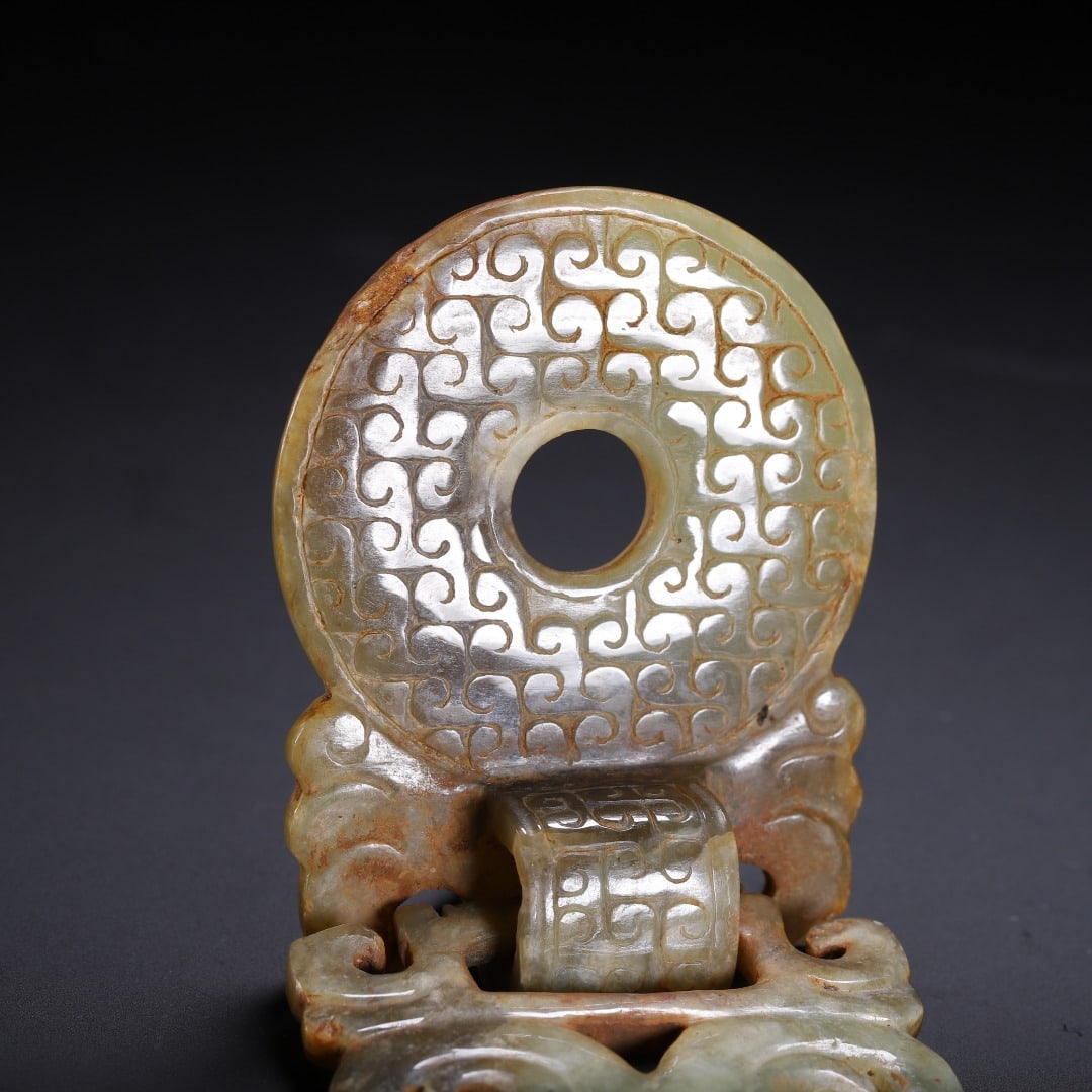 A beautiful ancient jade wall - 9