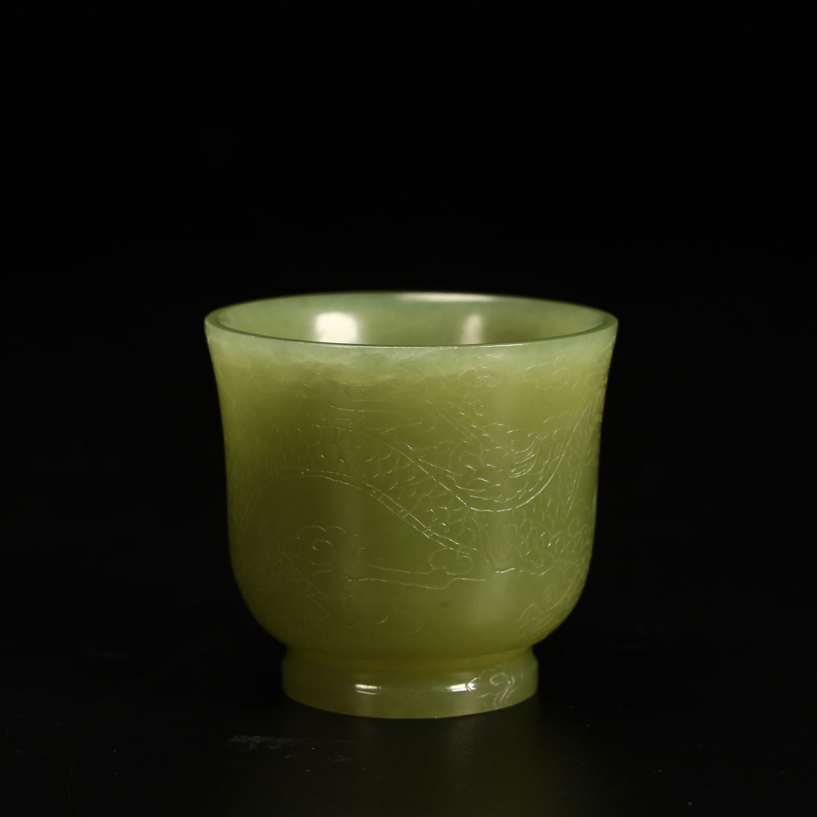 A Hetian topaz pattern cup from the Qing Dynasty - 3