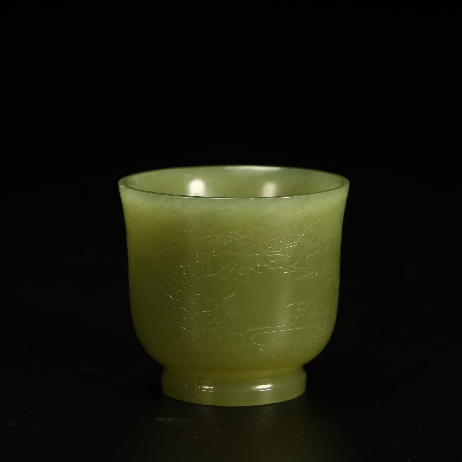 A Hetian topaz pattern cup from the Qing Dynasty - 4