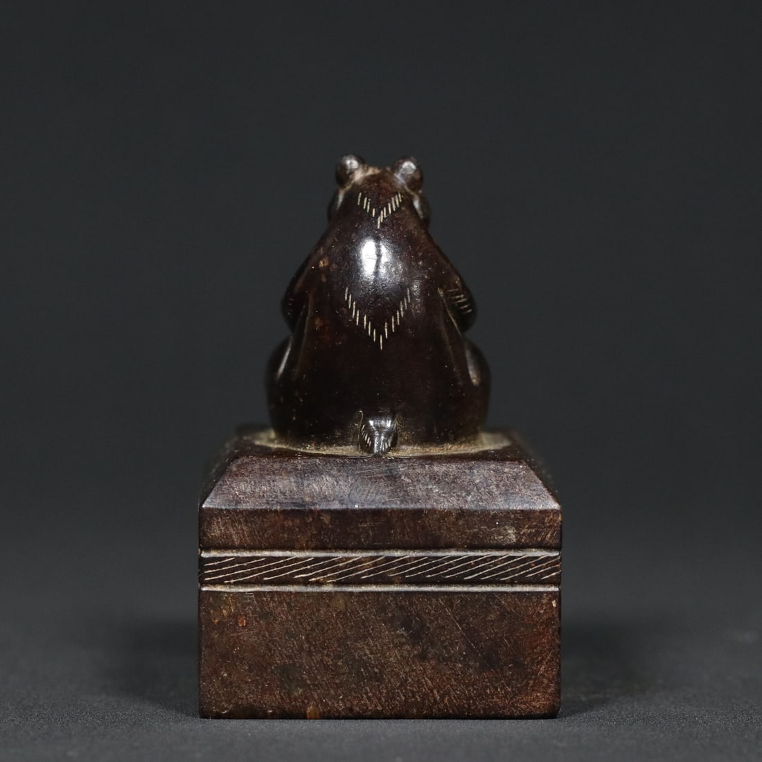 An Exquisite White Jade Bear Seal - 6