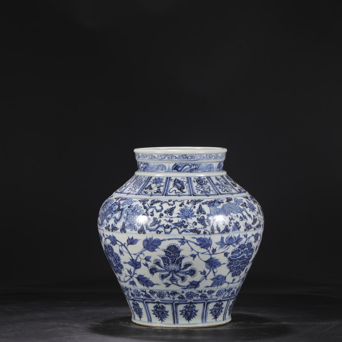 An Exquisite Blue and White Lotus Pattern Lion Pattern Jar - 7