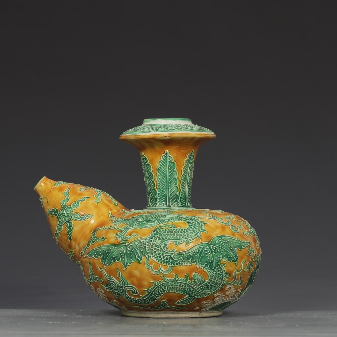 An Exquisite Fahua Glazed Dragon Pattern Ewer - 2