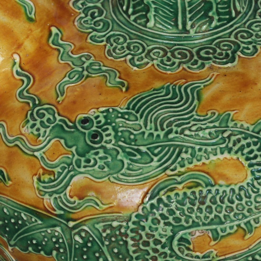 An Exquisite Fahua Glazed Dragon Pattern Ewer - 5