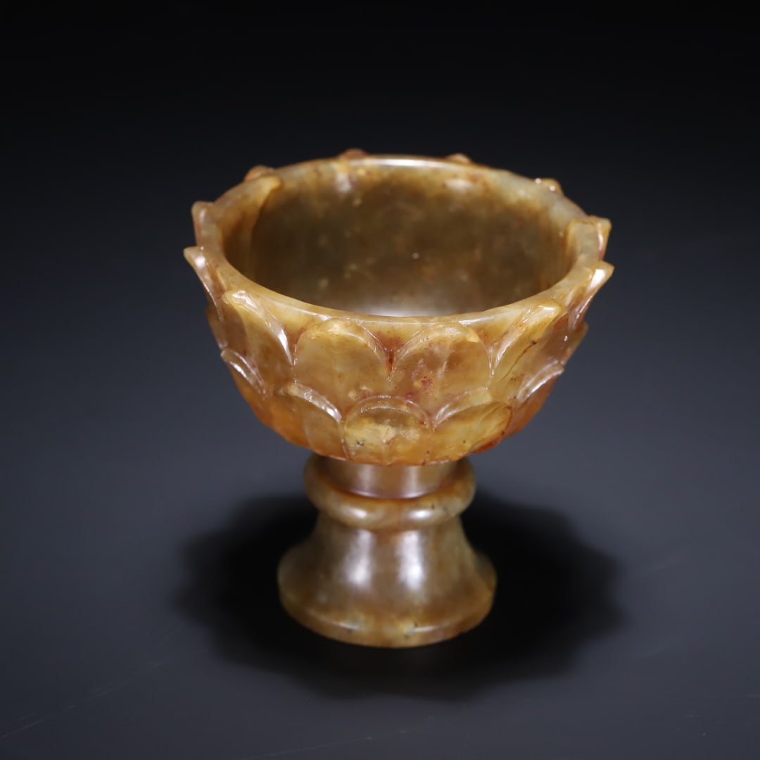 An Exquisite White Jade Stem BowI - 3