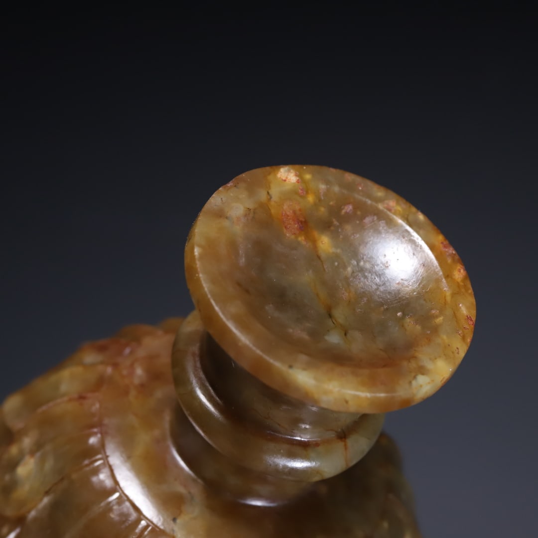 An Exquisite White Jade Stem BowI - 4