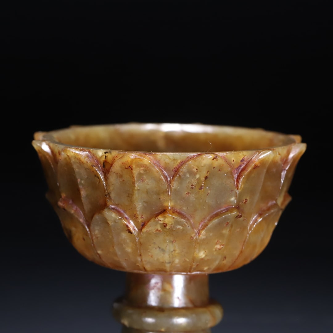 An Exquisite White Jade Stem BowI - 7