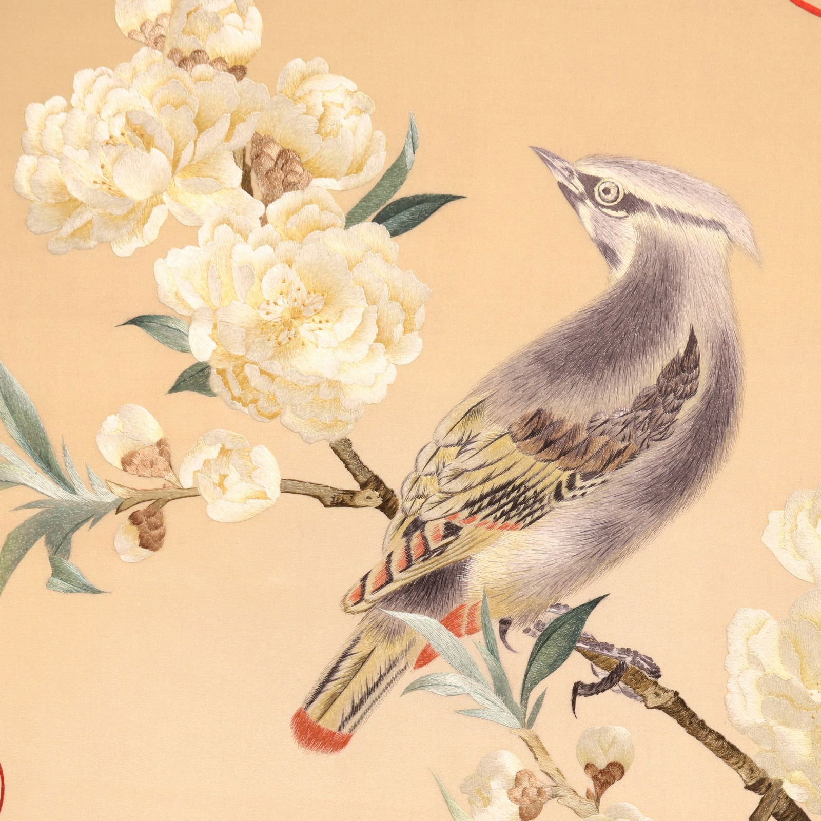 An Exquisite Kesi Flower and Bird Pattern Hanging Panel - 9