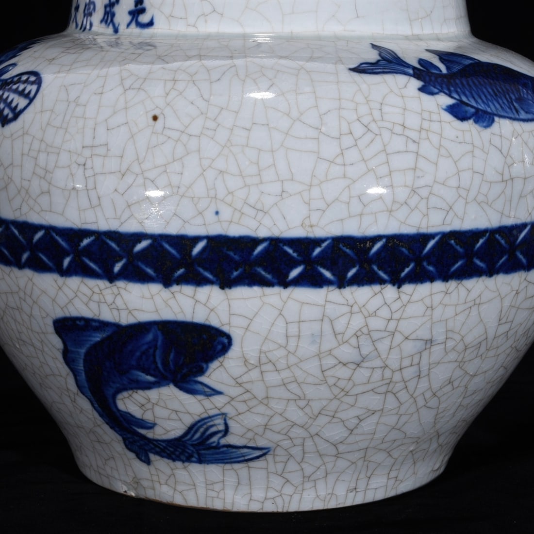 An Exquisite Blue and White Fish Pattern Jar - 6