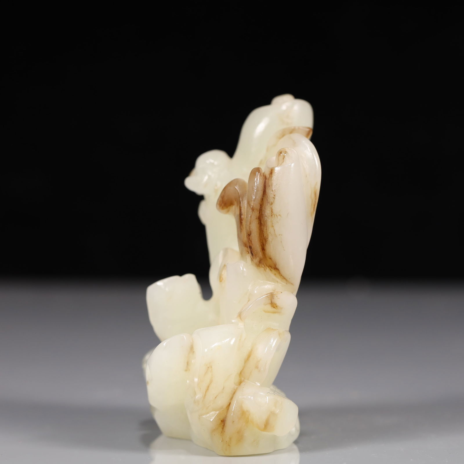 A Exquisite White Jade Flower Ornament - 6