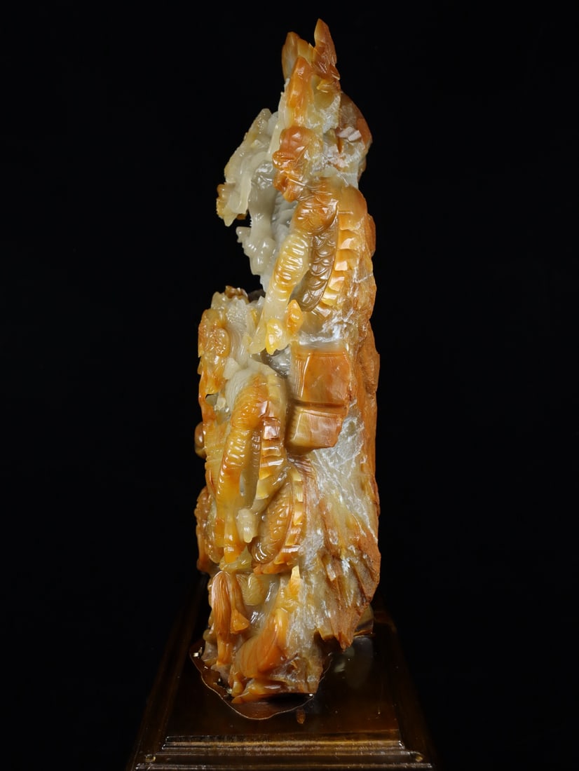 An Exquisite Shoushan Stone Dragon Pattern Ornament - 6