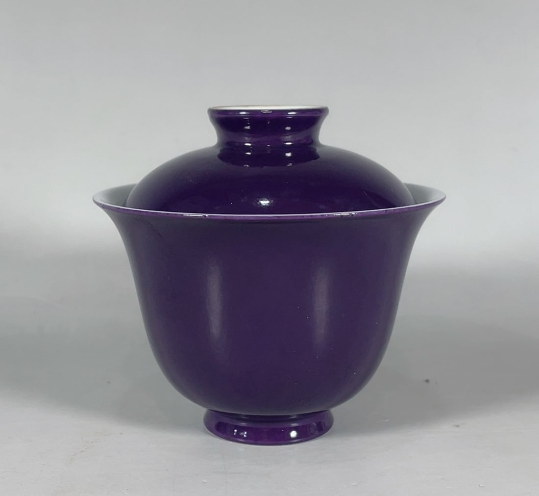 An Exquisite Purple Glazed Bowl: An Exquisite Purple Glazed Bowl Qing Dynasty, China Yongzheng Six-character Mark Size:7.6cmx8.2cm (The Dimensions Of All Batches Are Manually Measured.If You Need More Detailed Information, Please